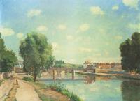 Pissarro, Camille - The Railway Bridge at Pontoise